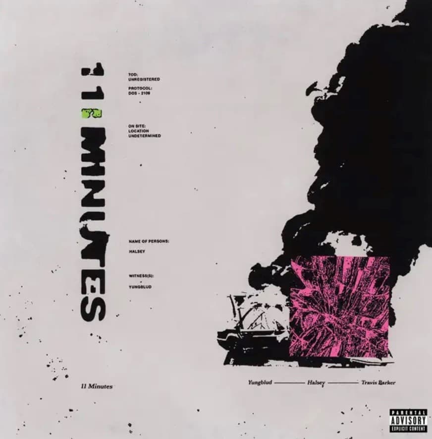 Cover art for 11 Minutes by Yungblud, Halsey, Travis Barker